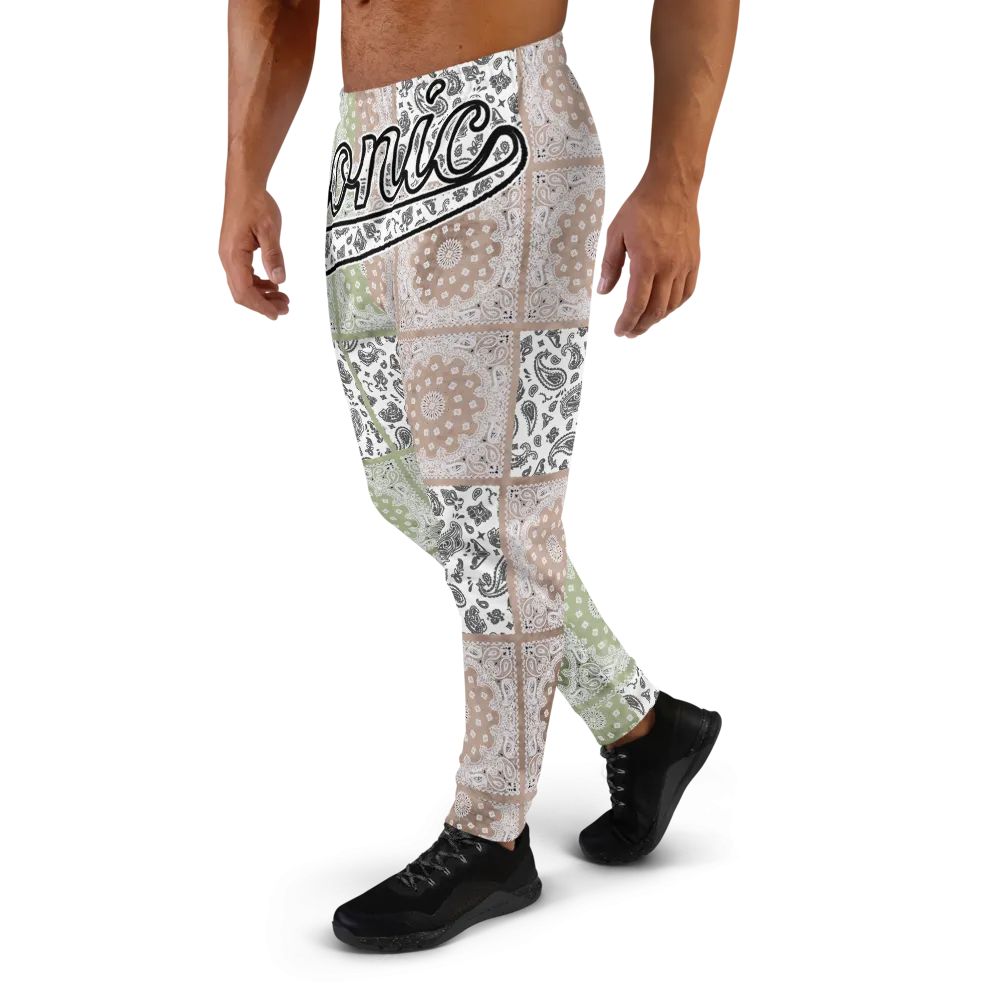 ROYAL ICONIC | Bandana Flag Patchwork Tie Dye Acid Wash Aether Pour Unisex Jogger Sweatpant HueMan Gang Half N' Half Olive Khaki