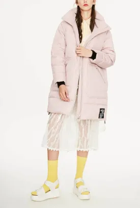 Striped Casual Slim Warm Down Jacket