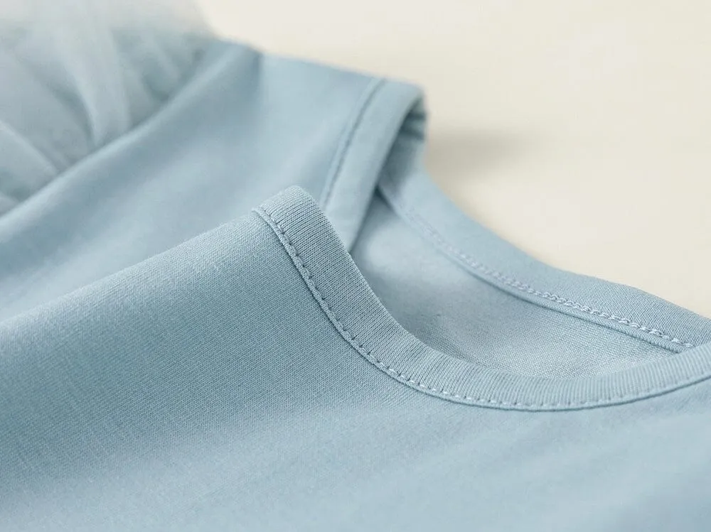 Sweet Mesh Flying Sleeve Summer Tee