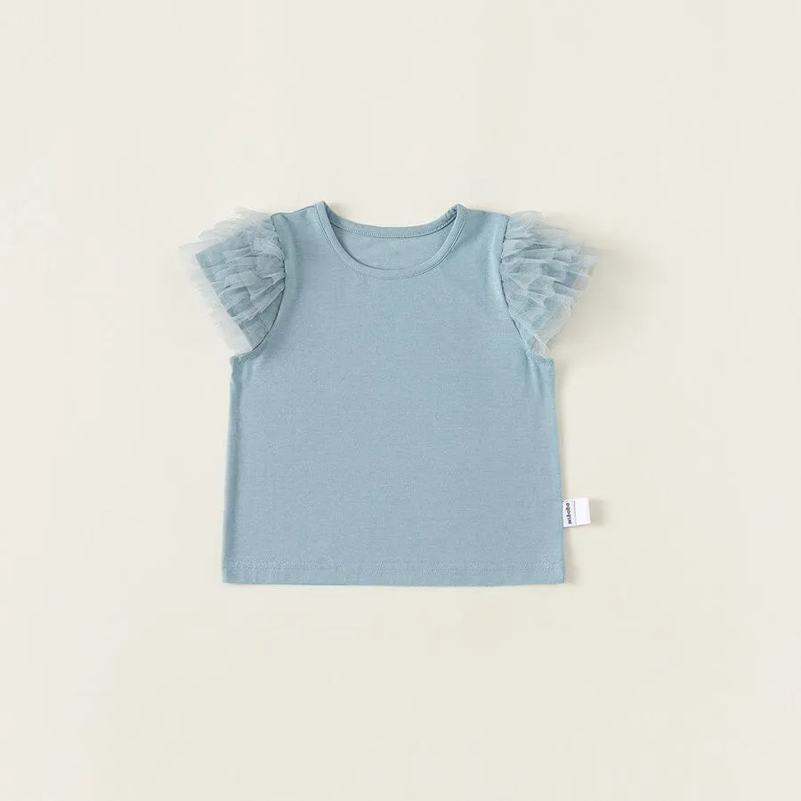 Sweet Mesh Flying Sleeve Summer Tee