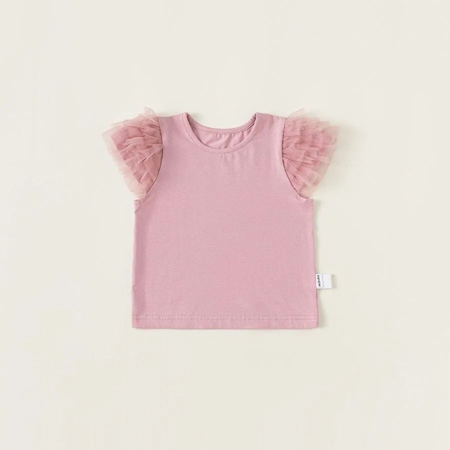 Sweet Mesh Flying Sleeve Summer Tee
