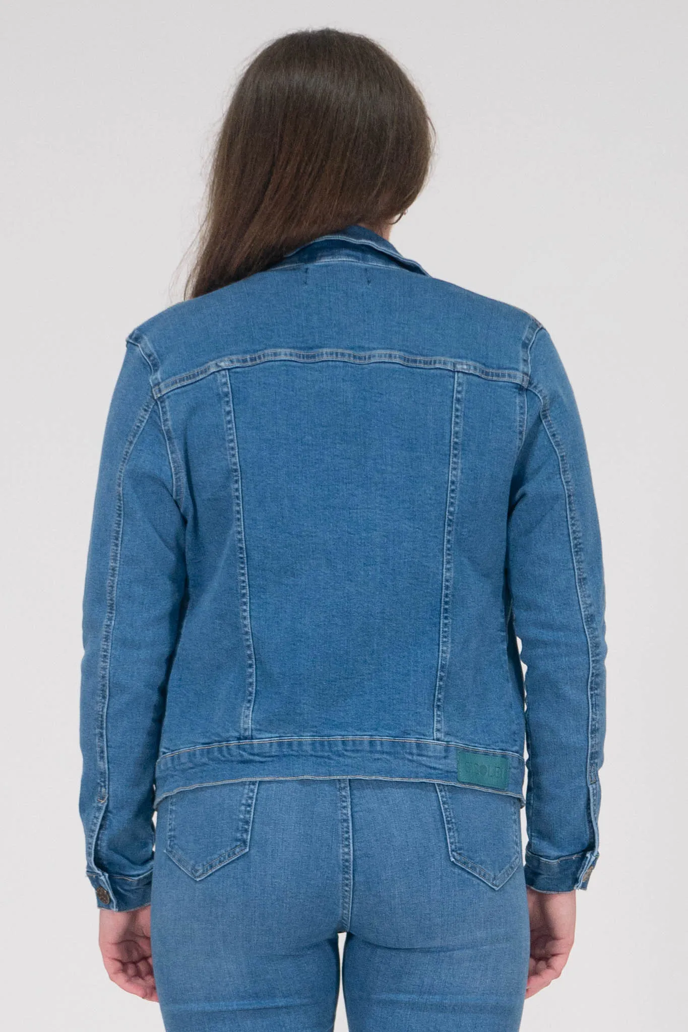 Teagan Classic Denim Jacket with Breast Pockets - Light Wash