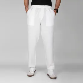 TENCEL-Linen Elastic Waist Pants  -  OFF WHITE