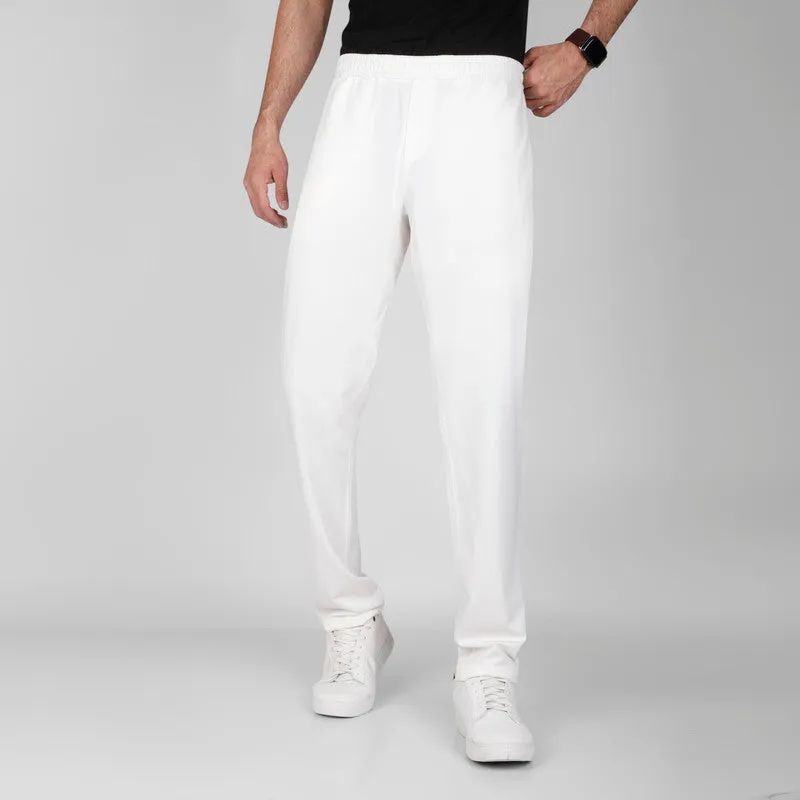 TENCEL-Linen Elastic Waist Pants  -   WHITE