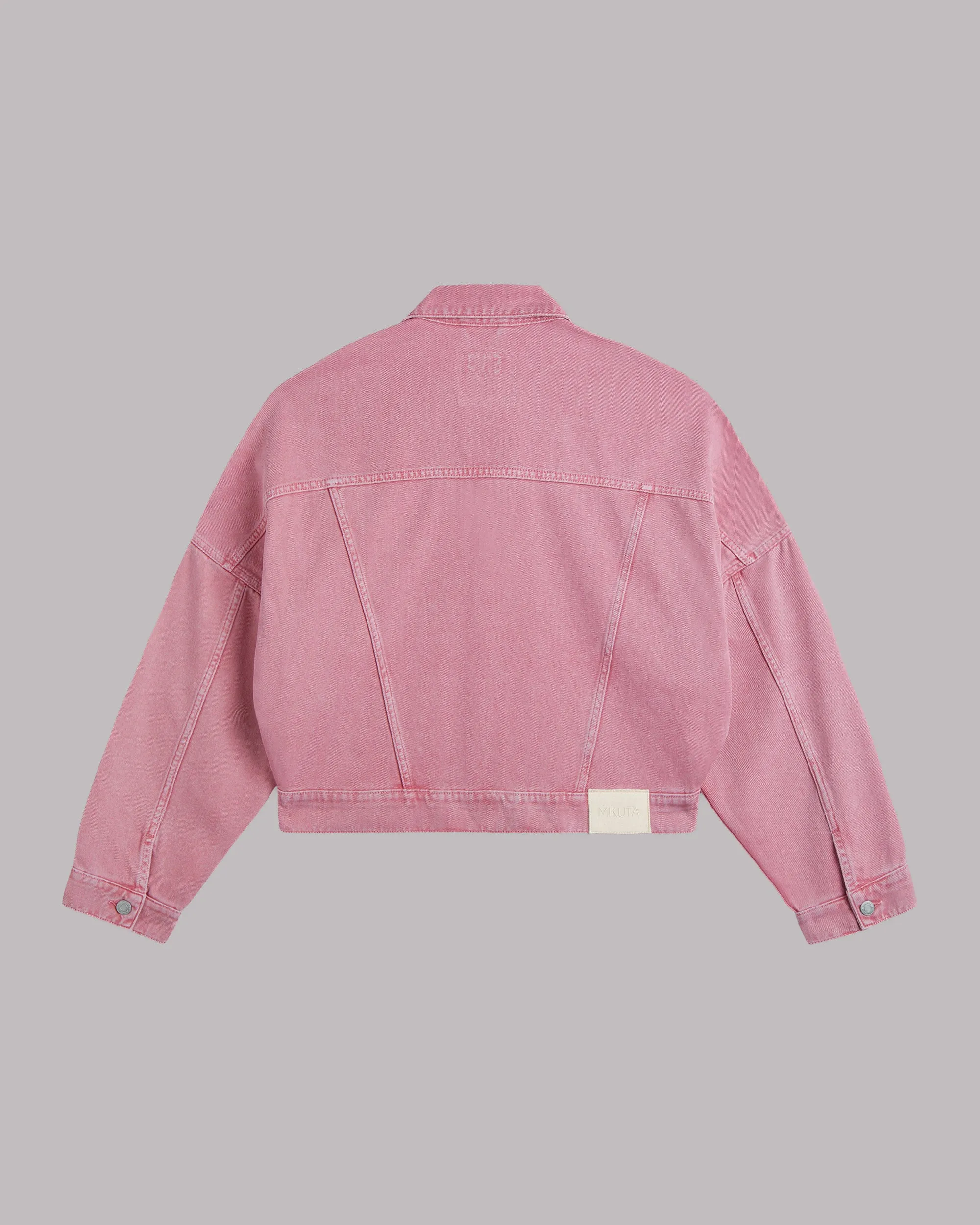 The Pink Cropped Denim Jacket