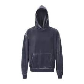 Velvet Suede Hoodie - Grey