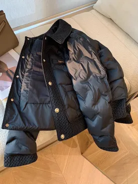Wenkouban-y2k outfits Valentine's Day gift Women Cotton Padded Coats Autumn Winter Lightweight Fashion Turn-down Collar Quilted Jacket Outerwear Female Warm Overcoats
