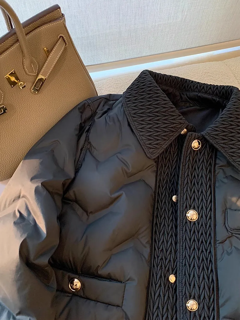 Wenkouban-y2k outfits Valentine's Day gift Women Cotton Padded Coats Autumn Winter Lightweight Fashion Turn-down Collar Quilted Jacket Outerwear Female Warm Overcoats