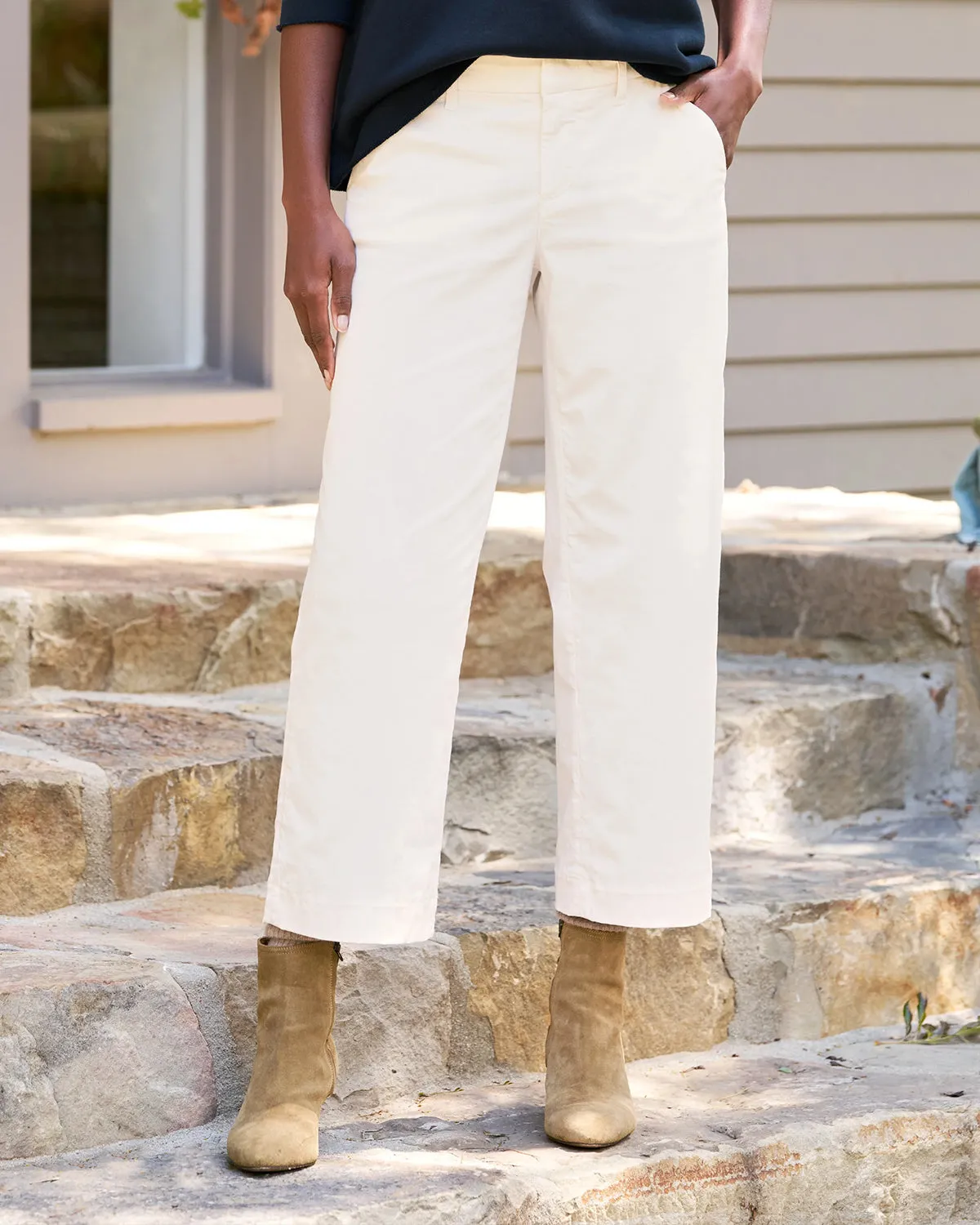 Westport Wide Leg Chino | Chalk
