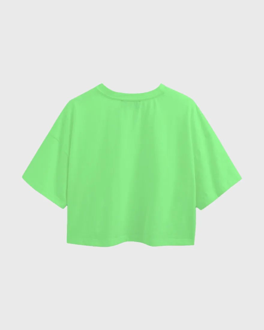 Womens Oversized Cropped TShirt Trendings No Problem